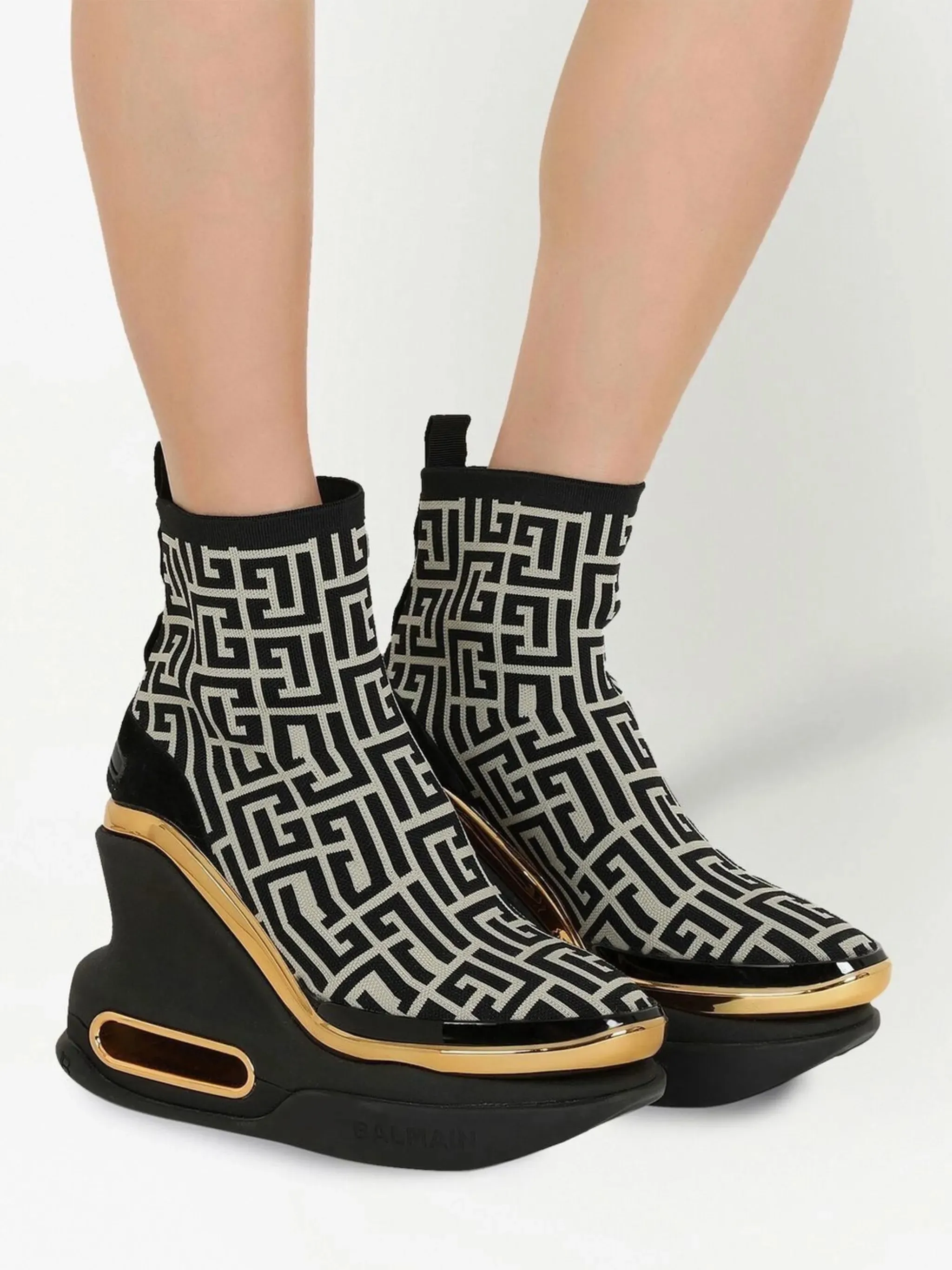 B-Bold 120mm monogram wedge sneakers Carbon Shoes For Training