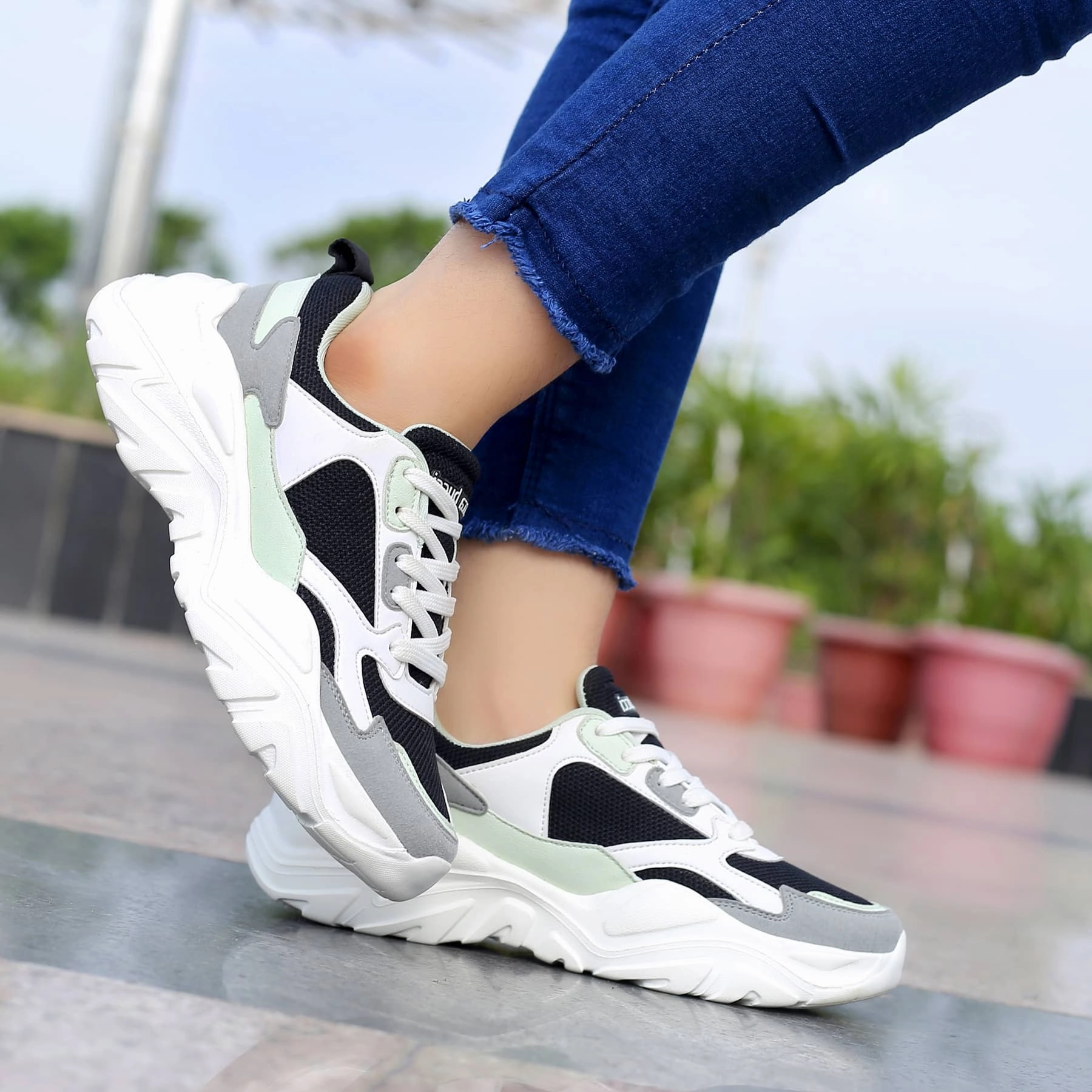 Bacca Bucci SPARK Low-top Platform ColorBlock Fashion Sneakers For Women | StreetWear Chunky Sneakers Next Level Basketball Shoes