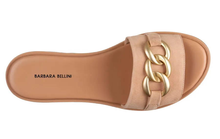 Bb Chainlink Tan Evil Eye Slippers