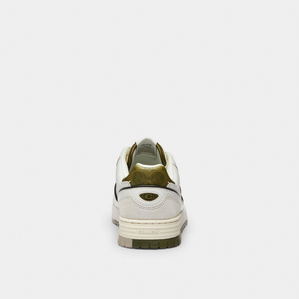 Coach Soho Sneaker Olive Optic White Best Casual Shoes For Snow