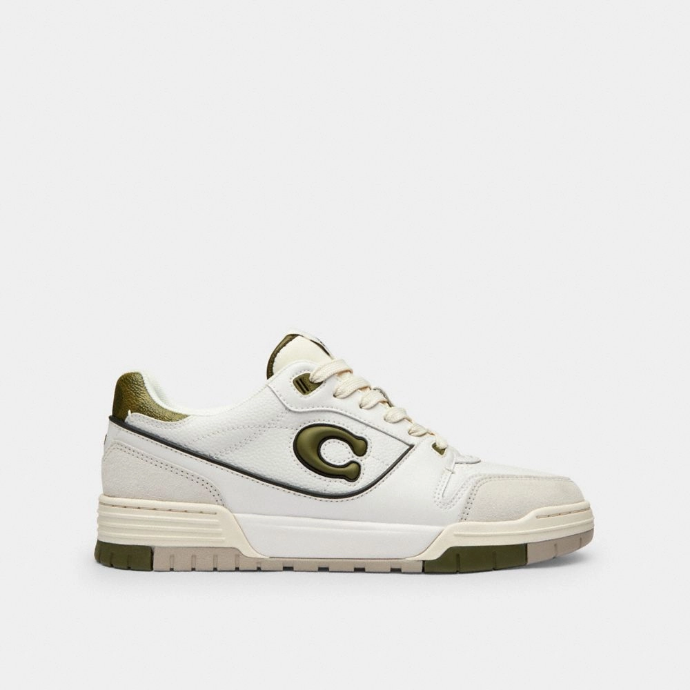 Casual Tennis Shoes For Work Coach Soho Sneaker Olive Optic White