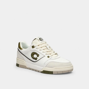 Casual Dress Shoes With Khakis Coach Soho Sneaker Olive Optic White