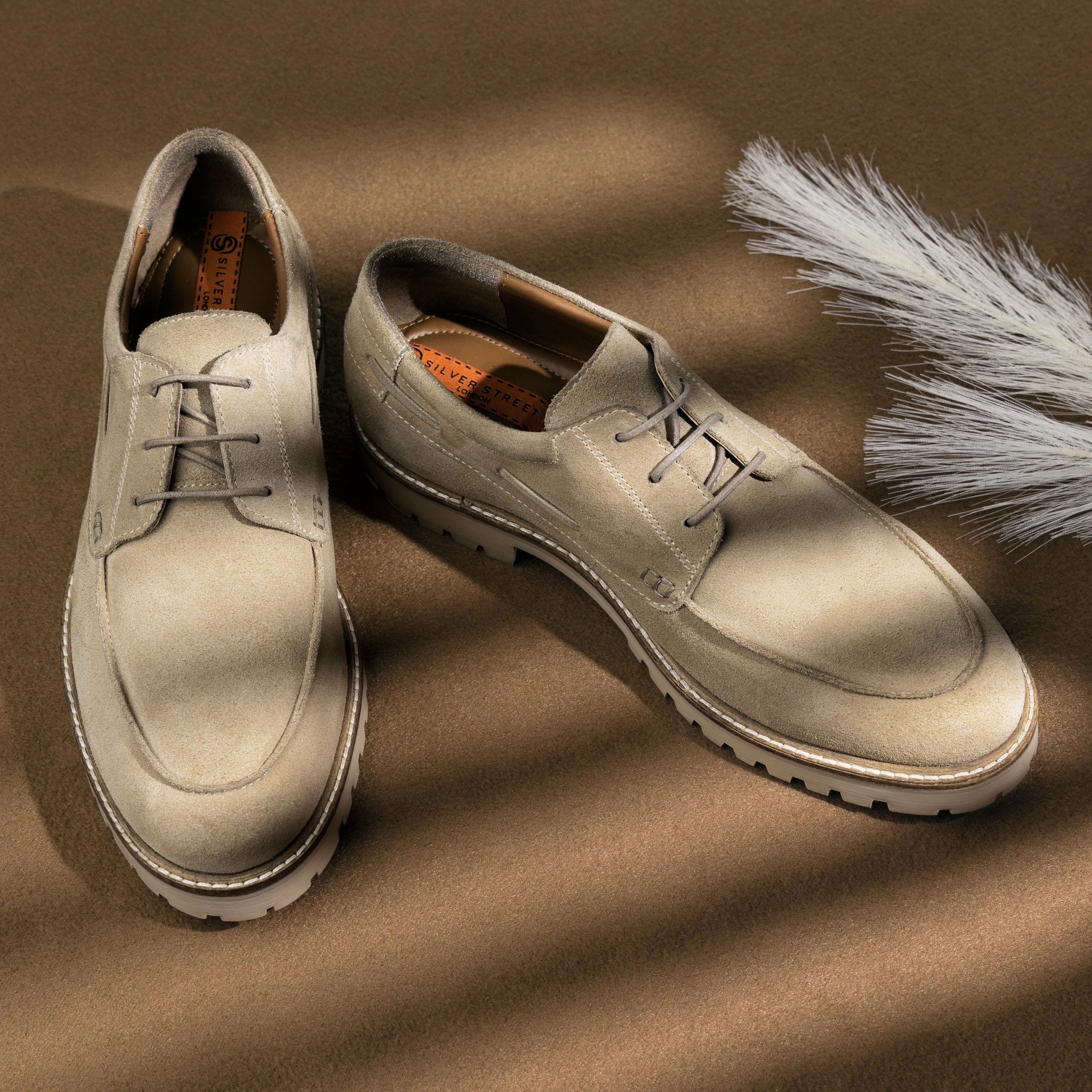 Good Trail Shoes Beckenham Suede Casual Apron Front Shoes - Sand