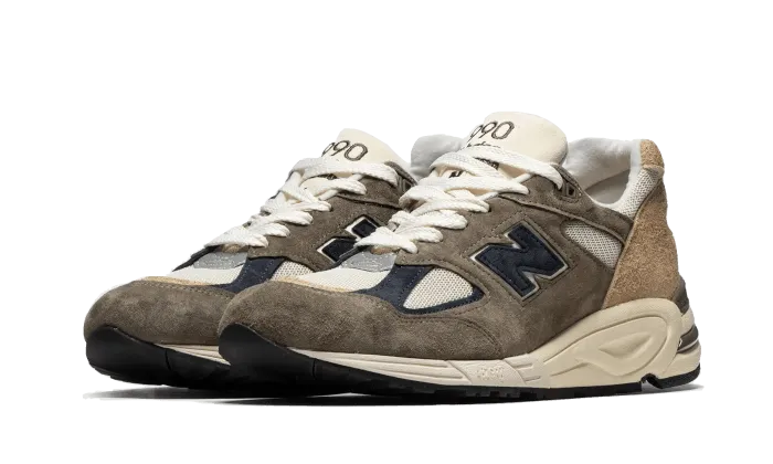 New Balance 990 V2 MiUSA Grey Tan Women's New Balance Slides