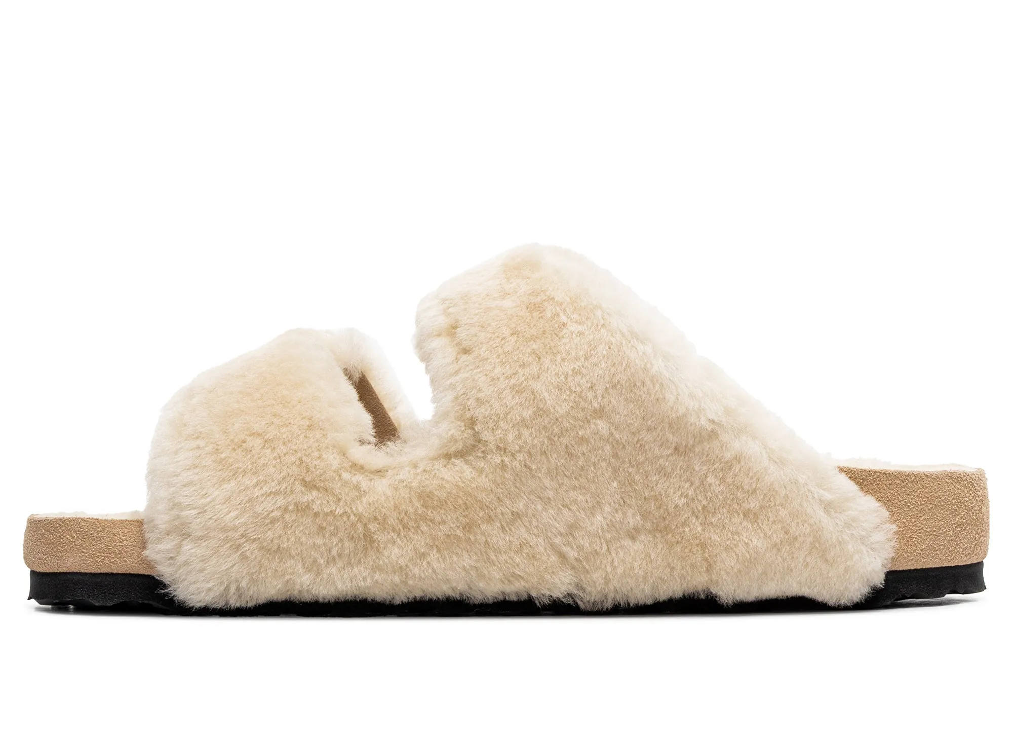 Sandals Honeymoon Specials Birkenstock Arizona SK1 1774 Shearling Cream LAF