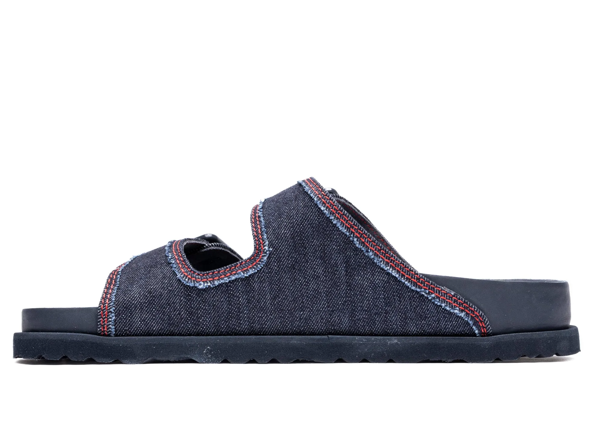 Birkenstock Arizona Stone Washed Denim 1774 'Dark Wash Denim' Birkenstock Sandals With Ankle Strap