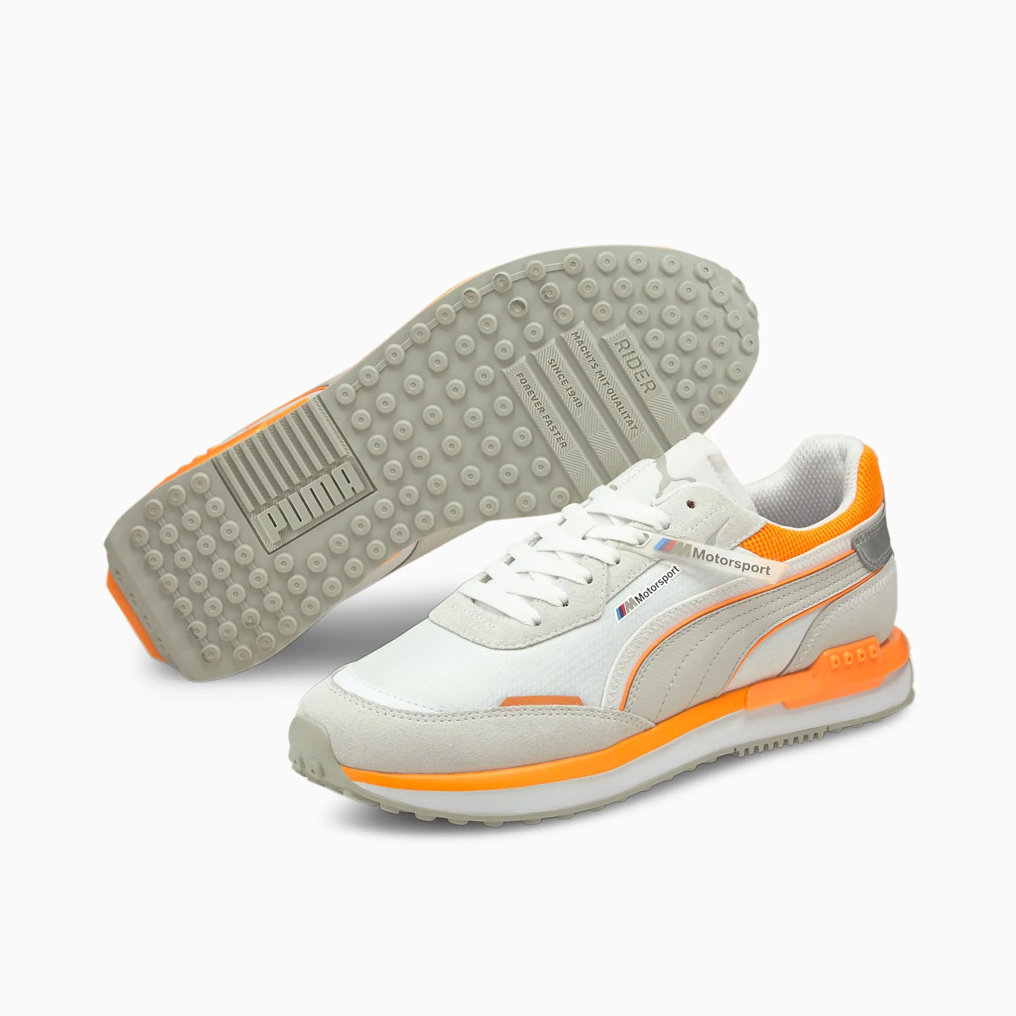 Puma Character Shoes BMW Motorsport x Men's City Rider "White Orange Glow"