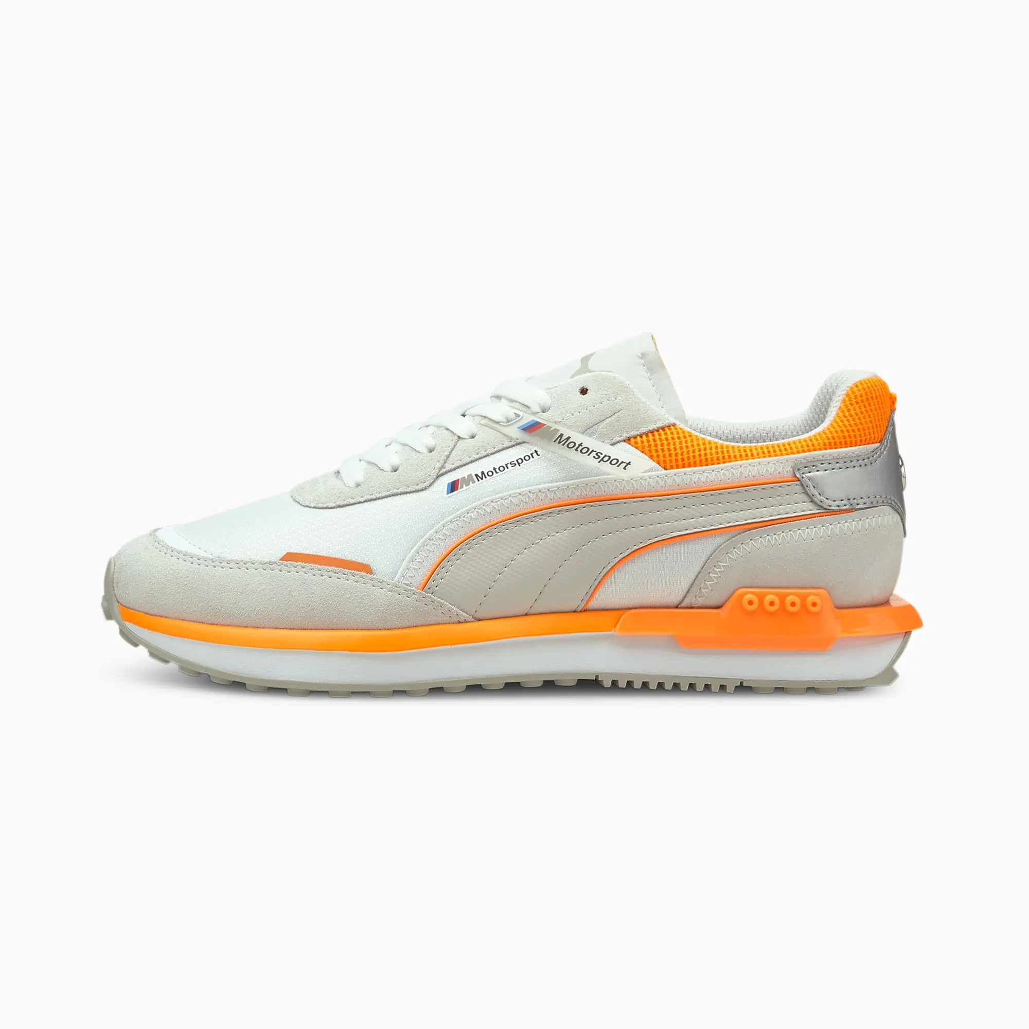 BMW Motorsport x Men's City Rider "White Orange Glow" Puma Italia Shoes