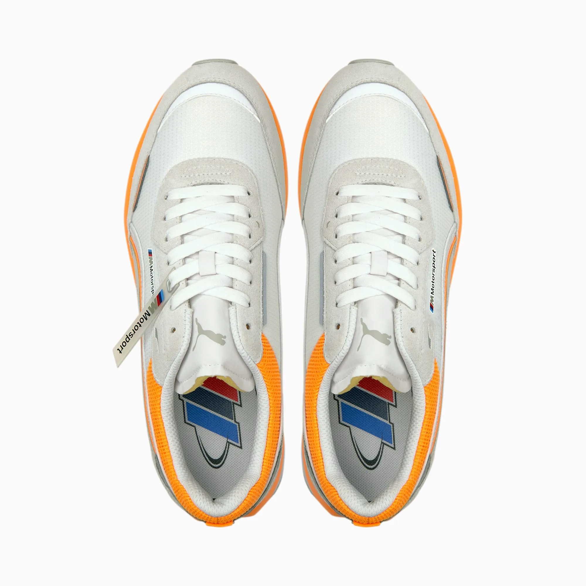 Puma Shoes The Weeknd BMW Motorsport x Men's City Rider "White Orange Glow"