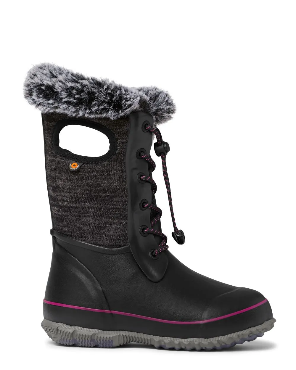 'BOGS' Kids' Arcata Knit Insulated WP Winter - Black Multi Leather Cowgirl Boots