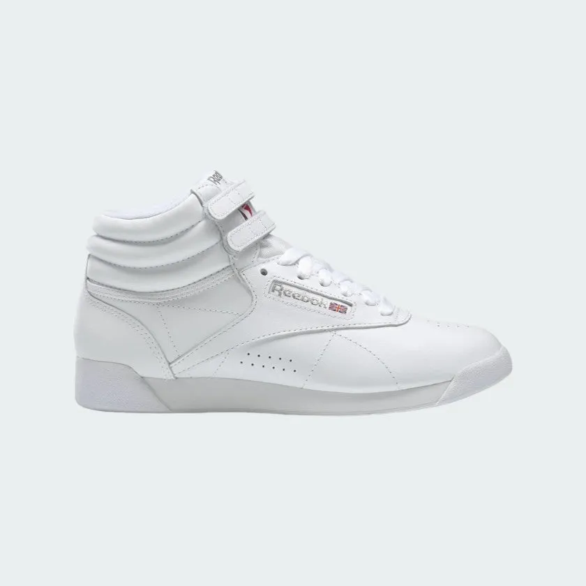 Reebok Women's Freestyle Hi Shoes 2431 White | Iconic High-Top Trainers Leather Shoes Casual Wear