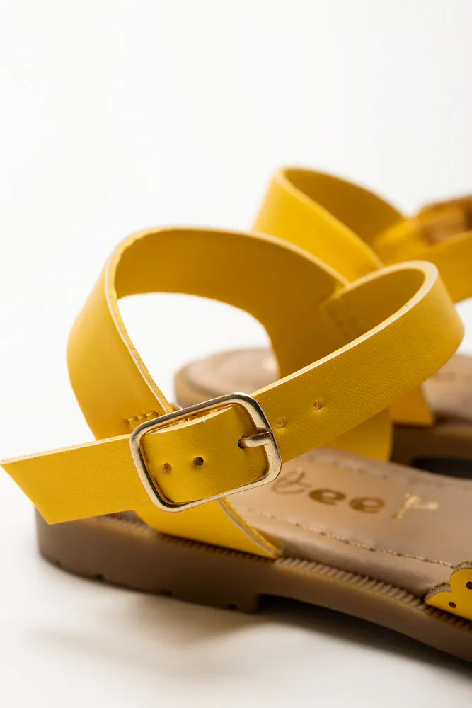 Tom Sandals Bow Trim Sandals Yellow