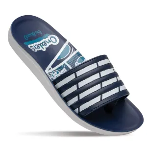 Boy's Printed Sliders - XK800 Navy Blue Chopos Slippers