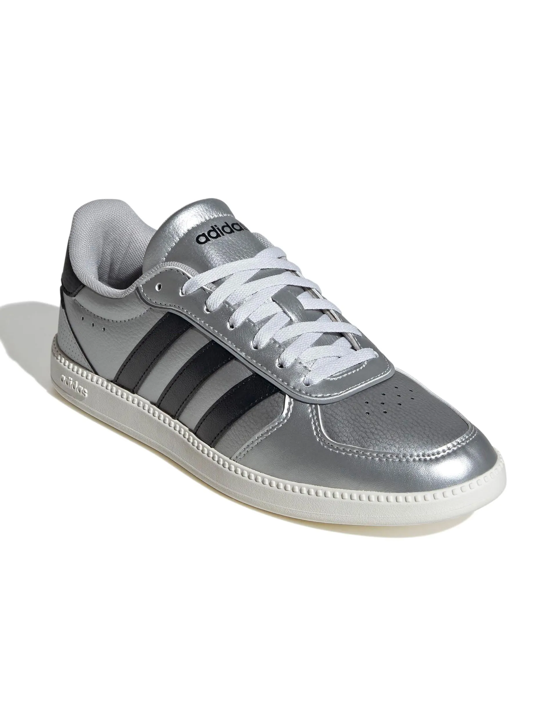 Gazelle Adidas Shoes Breaknet Sleek Shoes - Matte Silver/Core Black/Off White