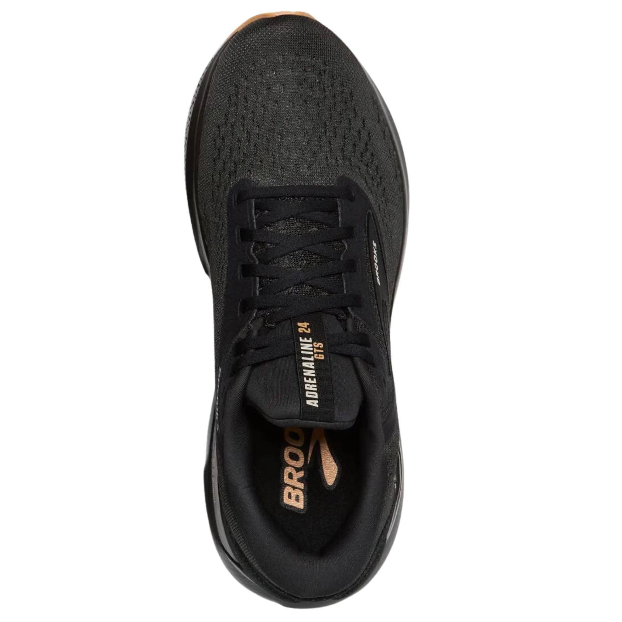 Brooks Men's 110437 036 Adrenaline GTS 24 Black Biscuit Cushion Support Running Shoes Running Shoe On Sale