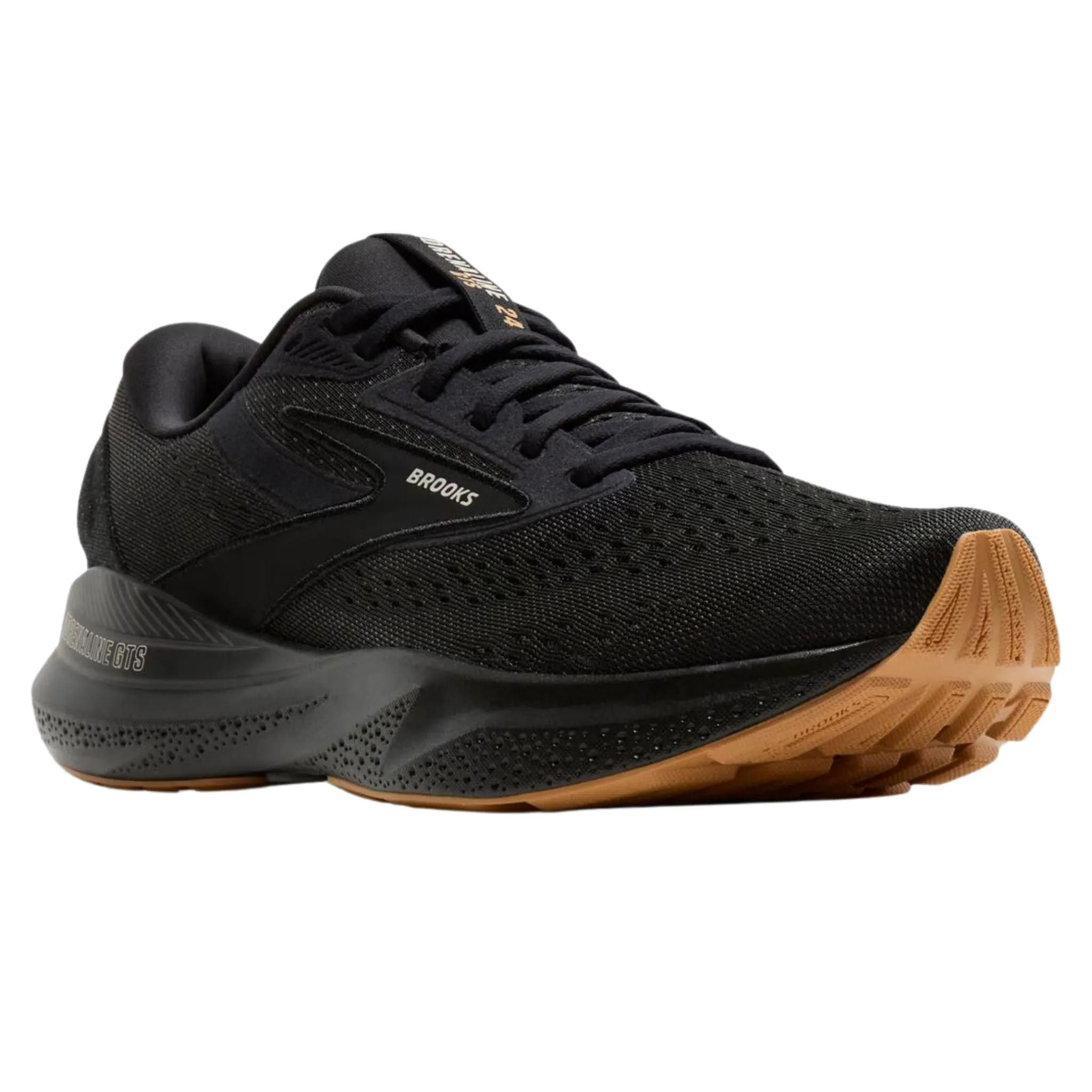 Brooks Men's 110437 036 Adrenaline GTS 24 Black Biscuit Cushion Support Running Shoes Running Shoes Denver