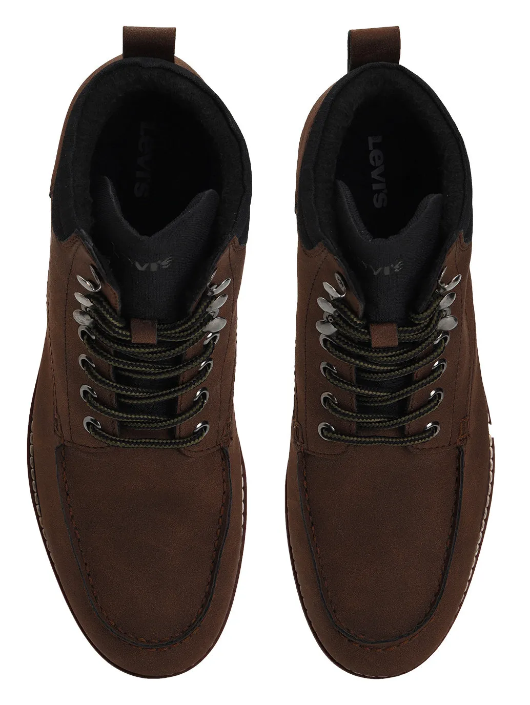 Men's Brown Solid Boots Hiking With Steel Toe Boots