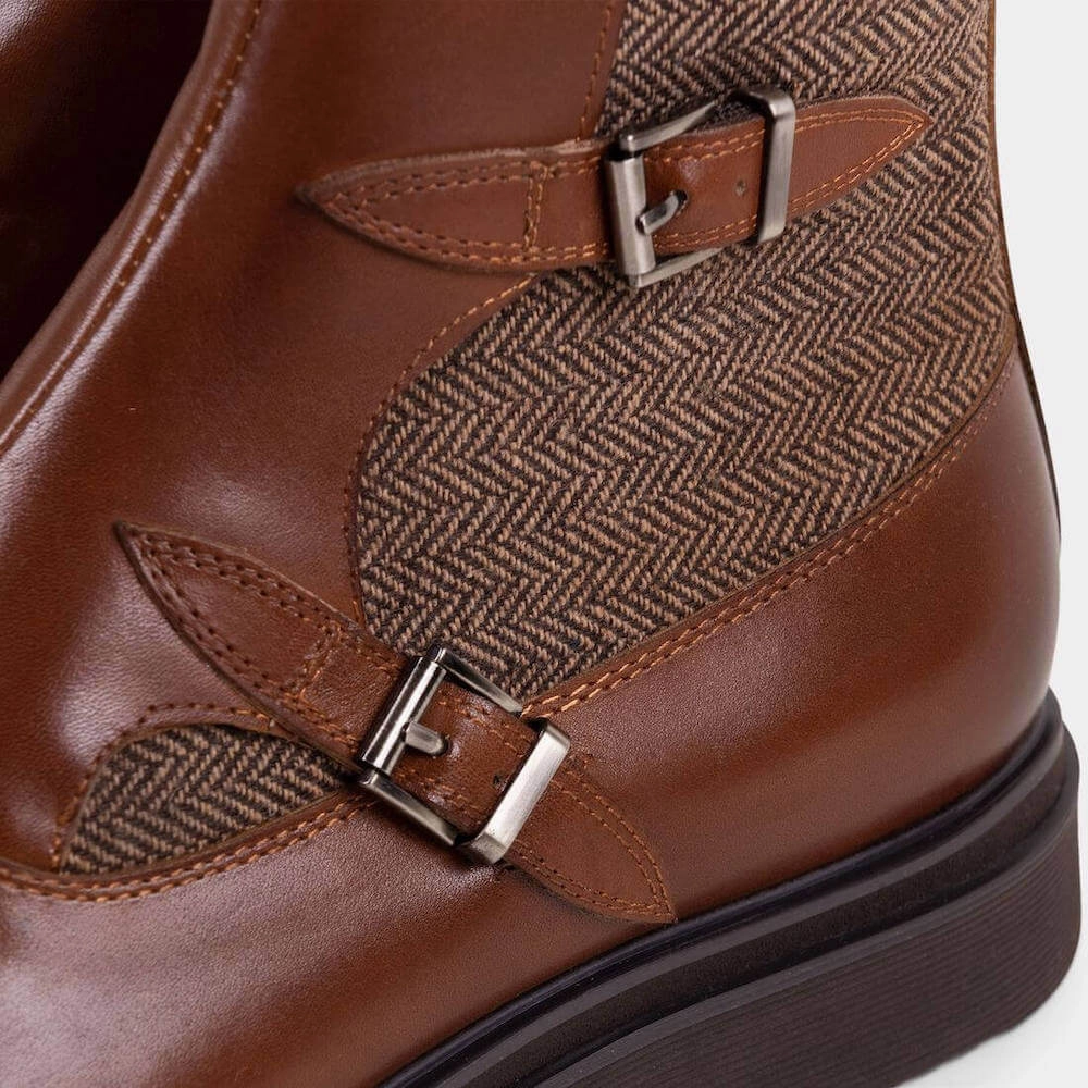 Grant Cognac Leather Buckle Boots Xtratuf 6 Ankle Rain Boots