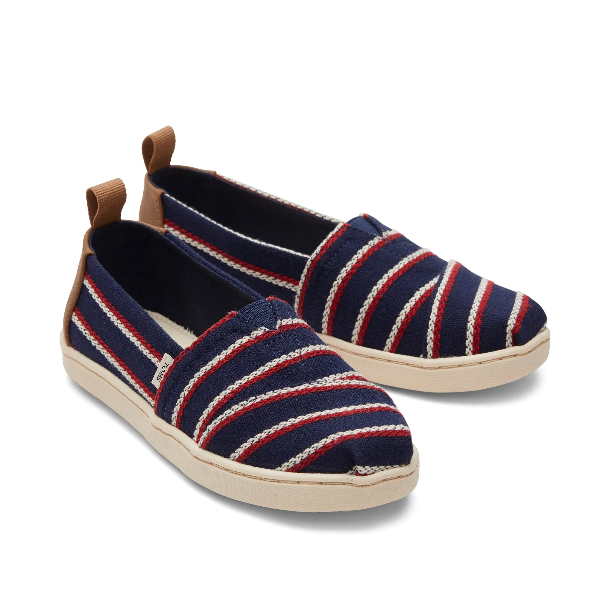 Shoes Comfortable Casual Youth Alpargata Navy Woven Stripes Kids Shoe
