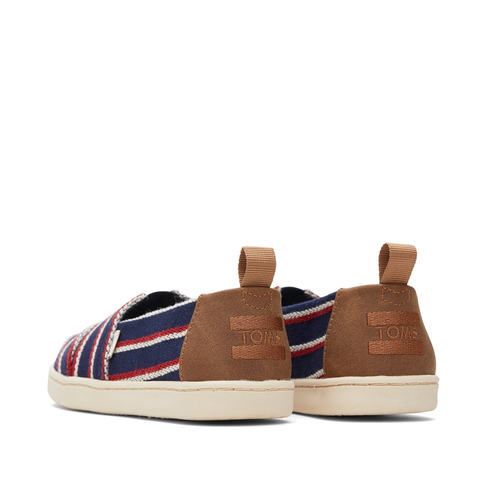 Youth Alpargata Navy Woven Stripes Kids Shoe Comfortable Casual Shoes With Arch Support