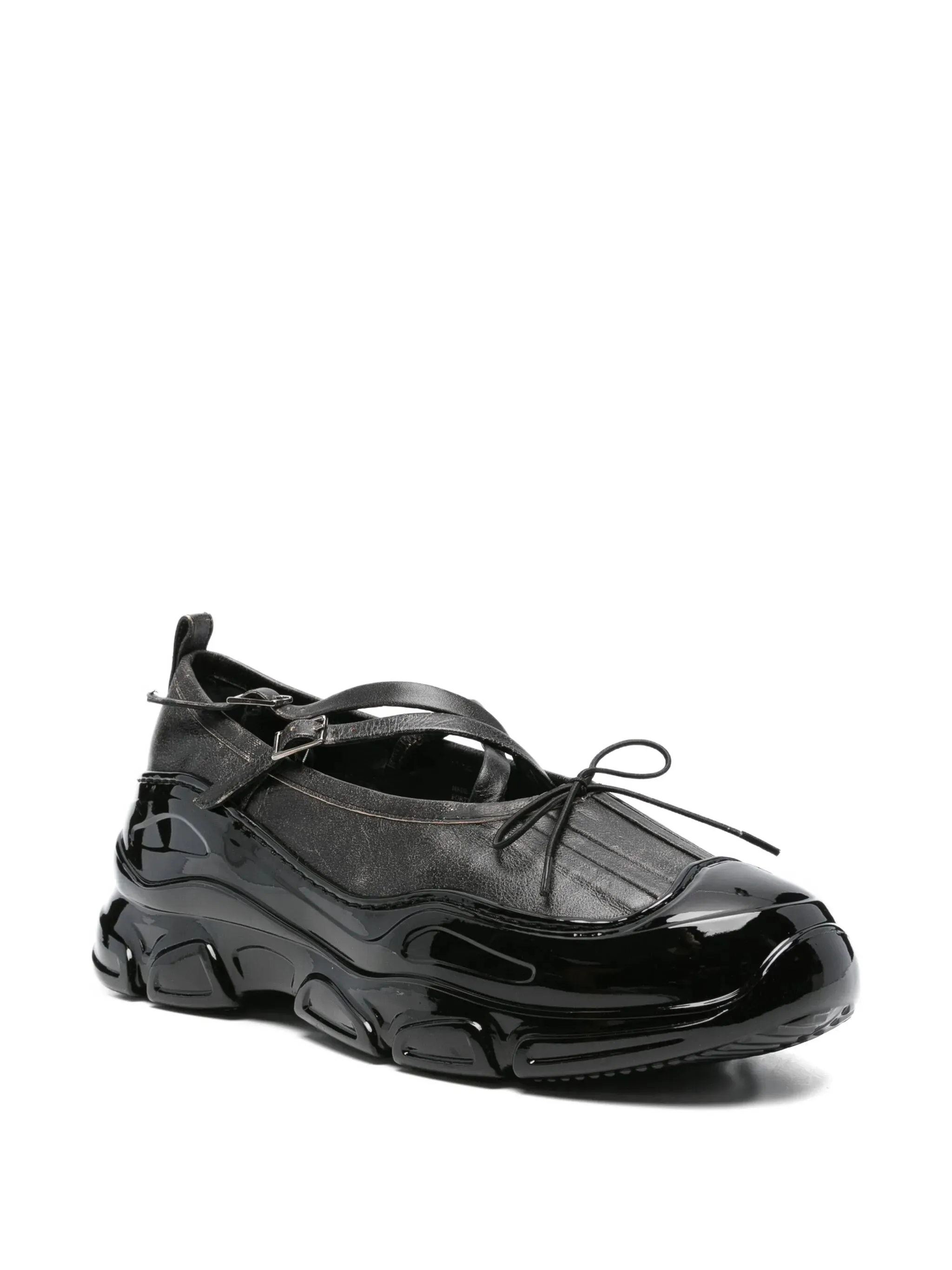 Dc Shoes Unilite Flex Trainer cross-strap patent-toe sneakers