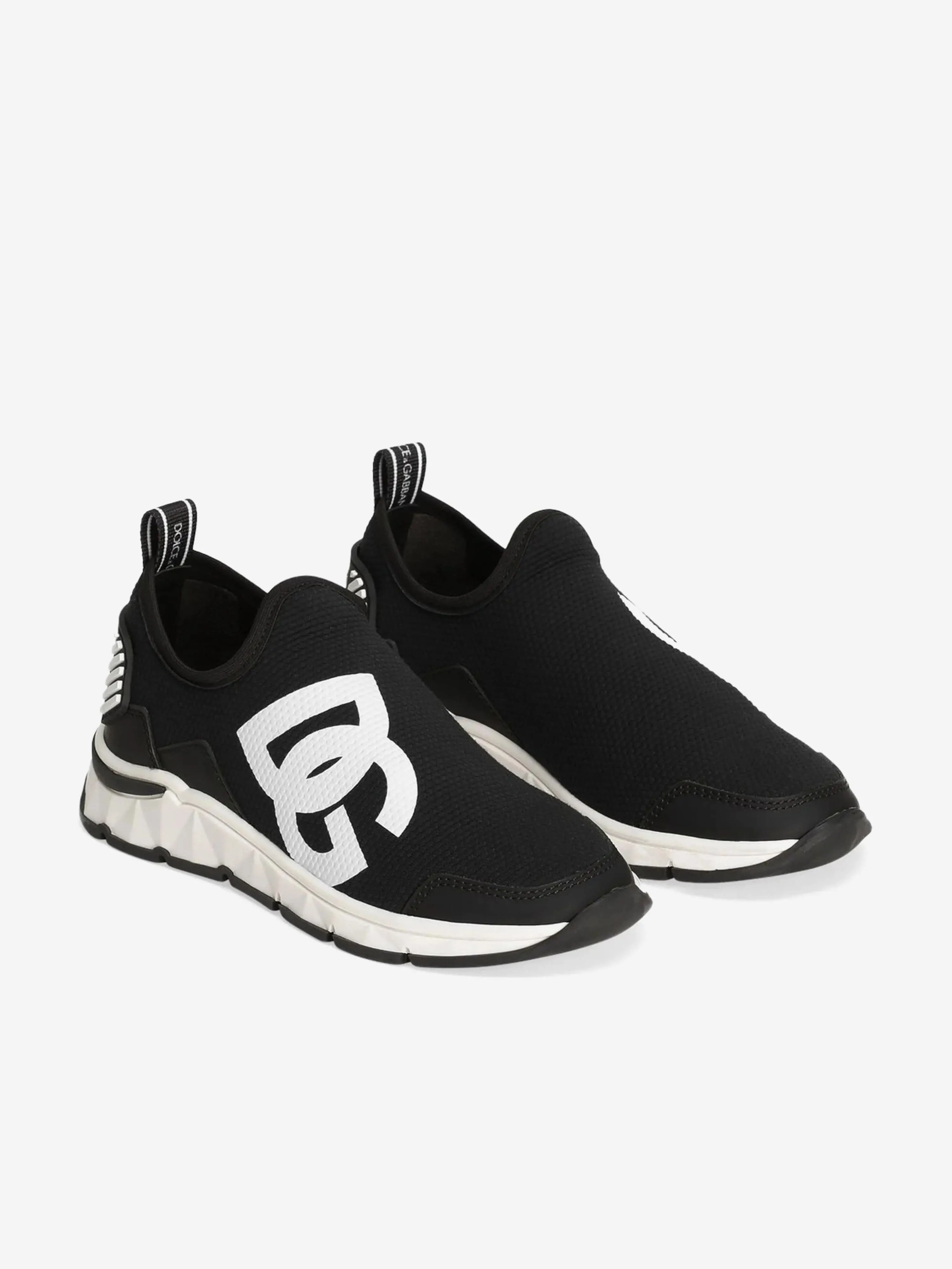 Infant Training Shoes Dolce & Gabbana Boys DG Logo Slip On Trainers in Black
