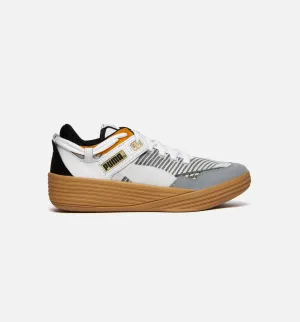 Clyde All Pro Lo Rhude X Kuzma Mens Lifestyle Shoe - White/Black/Orange Puma Click Shoes