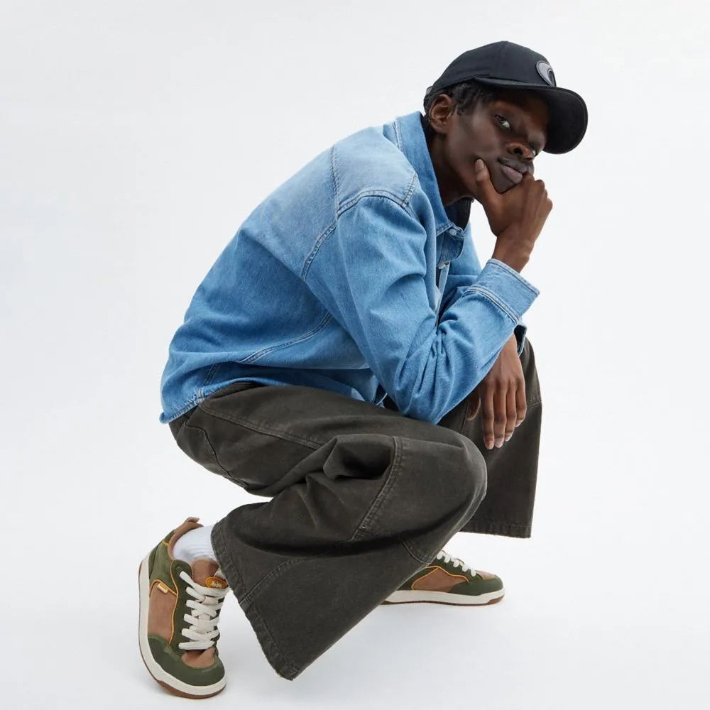 Coach C203 Sneaker In Signature Canvas Army Green Original Samba Og Casual Shoes