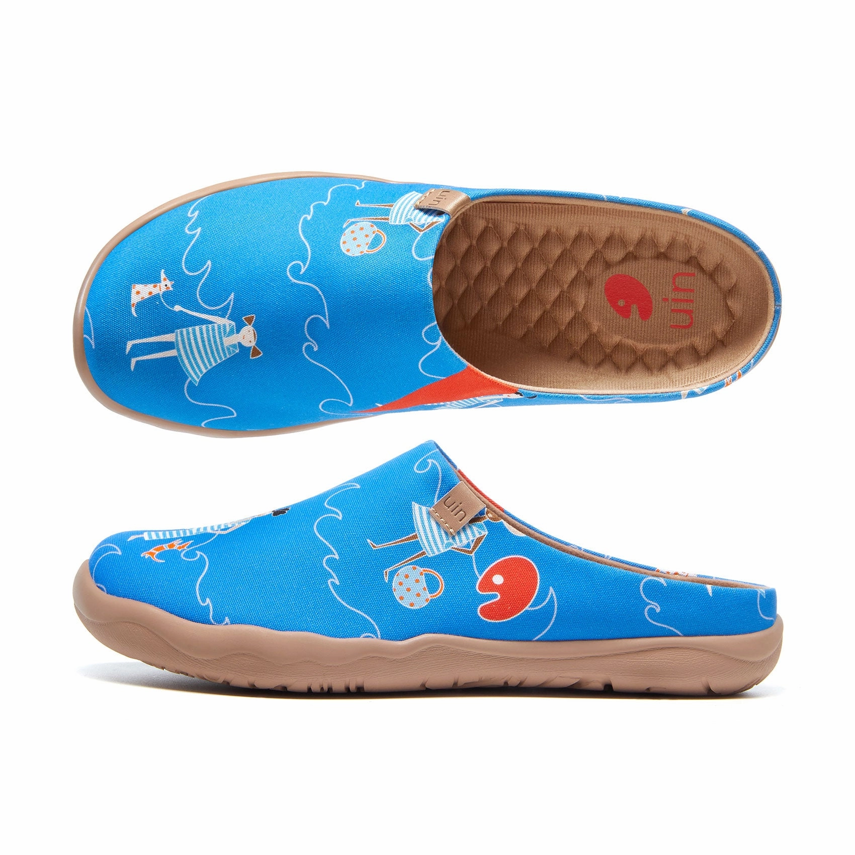 Coastal Walk with Pups 2 Malaga Women Casual Leather Slip-on Shoe