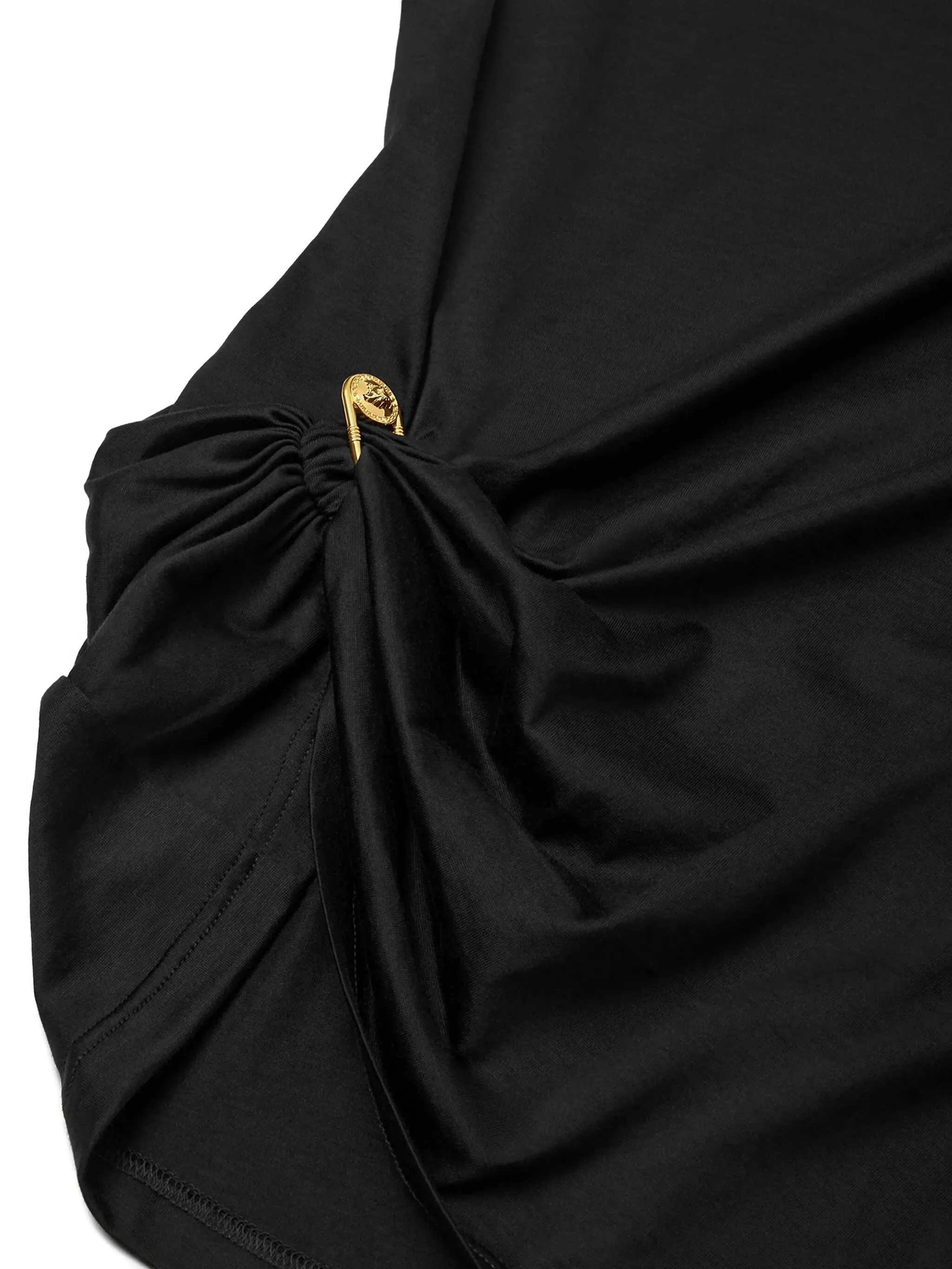 Boots Caterpillar safety-pin draped T-shirt