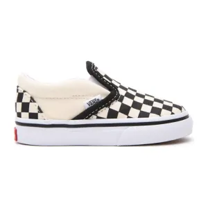 Vans Kid's Checkerboard Slip On TD Shoes - Black / White / Beige Casual Shoes Wear Suit