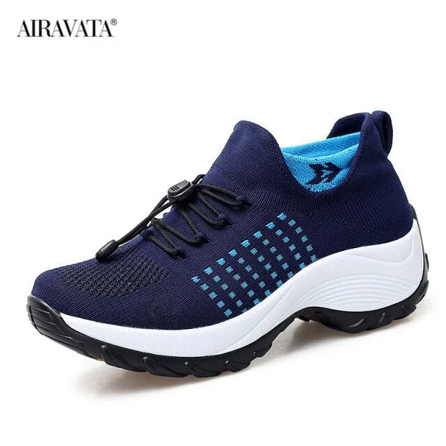 Hiking Trail Running Shoes Women Sneakers Outdoor Casual Fashion Shake Shoes Breathable Platform Walking Shoes