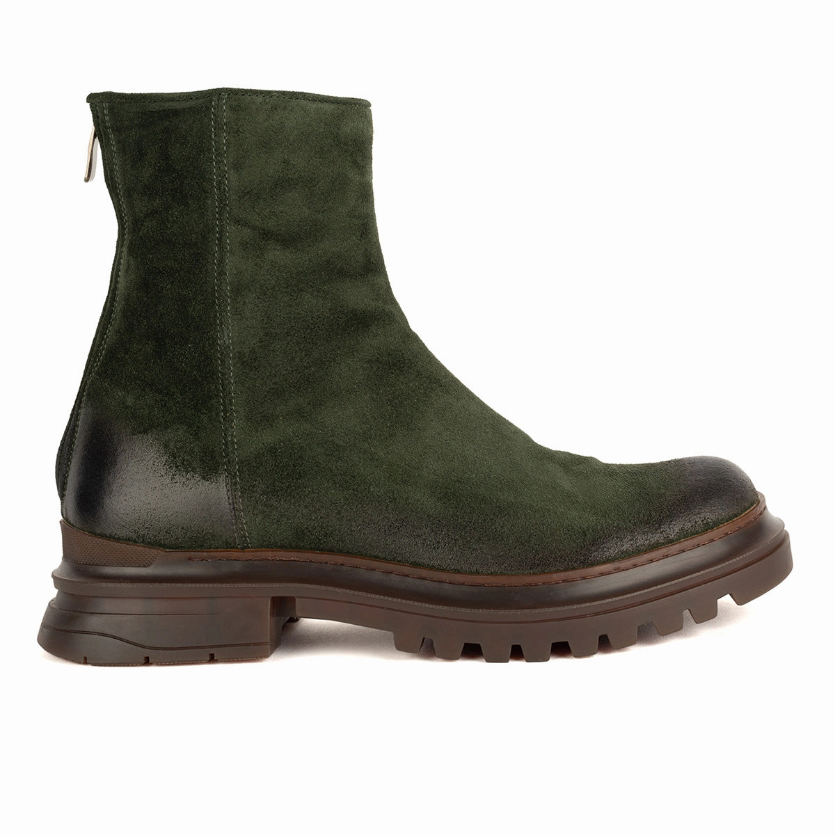 Rain Boots For Over Shoes KRIS 96002<br> Green suede back zipper boot