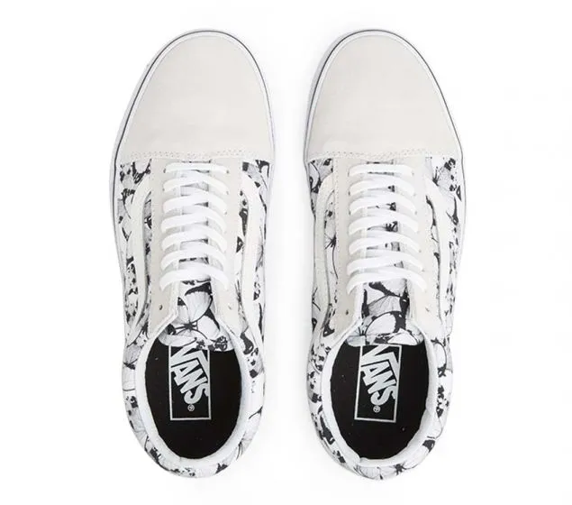 VANS | OLD SKOOL (BUTTERFLY) TRUE WHITE | BLACK Motorcycle Skate
