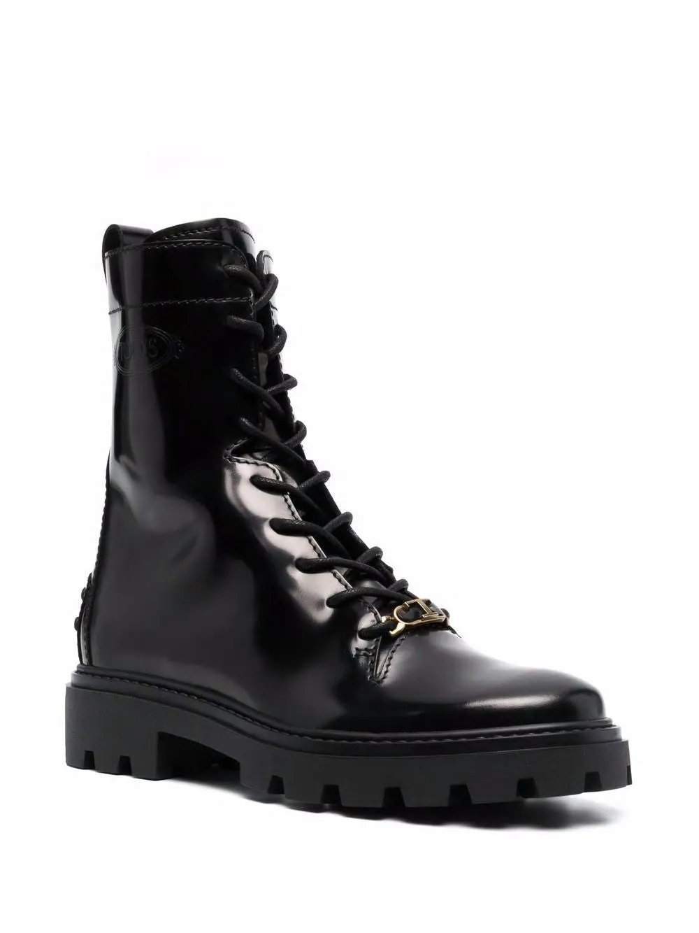 Brown Knee Boots Flat LEATHER COMBAT BOOTS