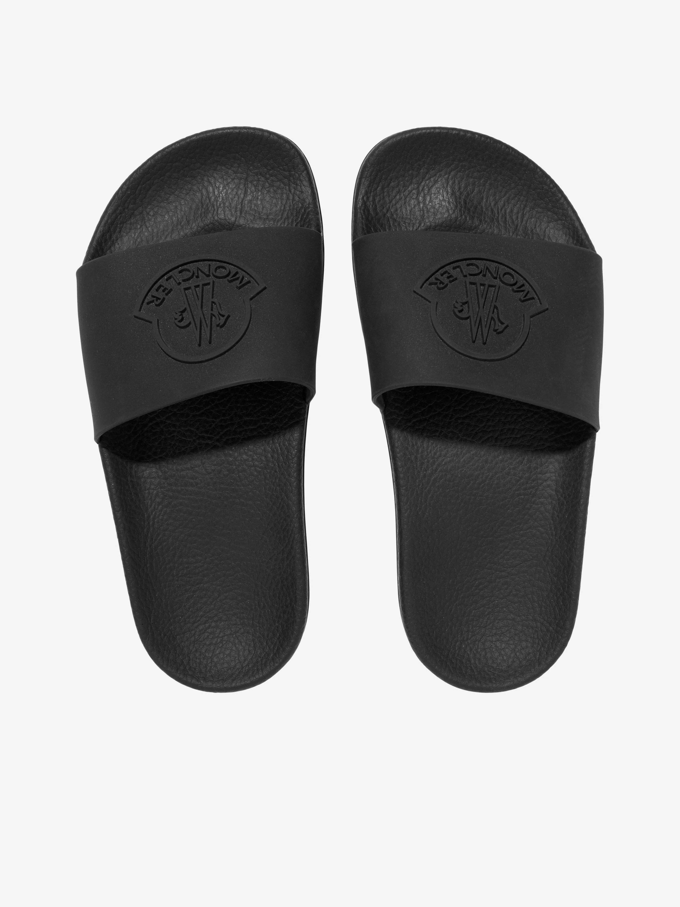 Moncler Enfant Kids Petit Basile Sliders in Black Funny Ugly Slippers