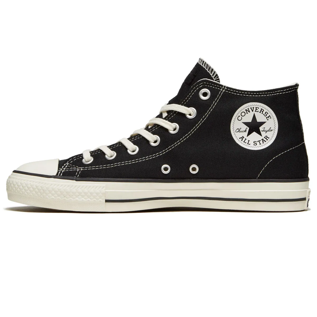 Becky Bones Skate Shoes Converse Chuck Taylor All Star Pro Mid Shoes - Black/Black/Egret