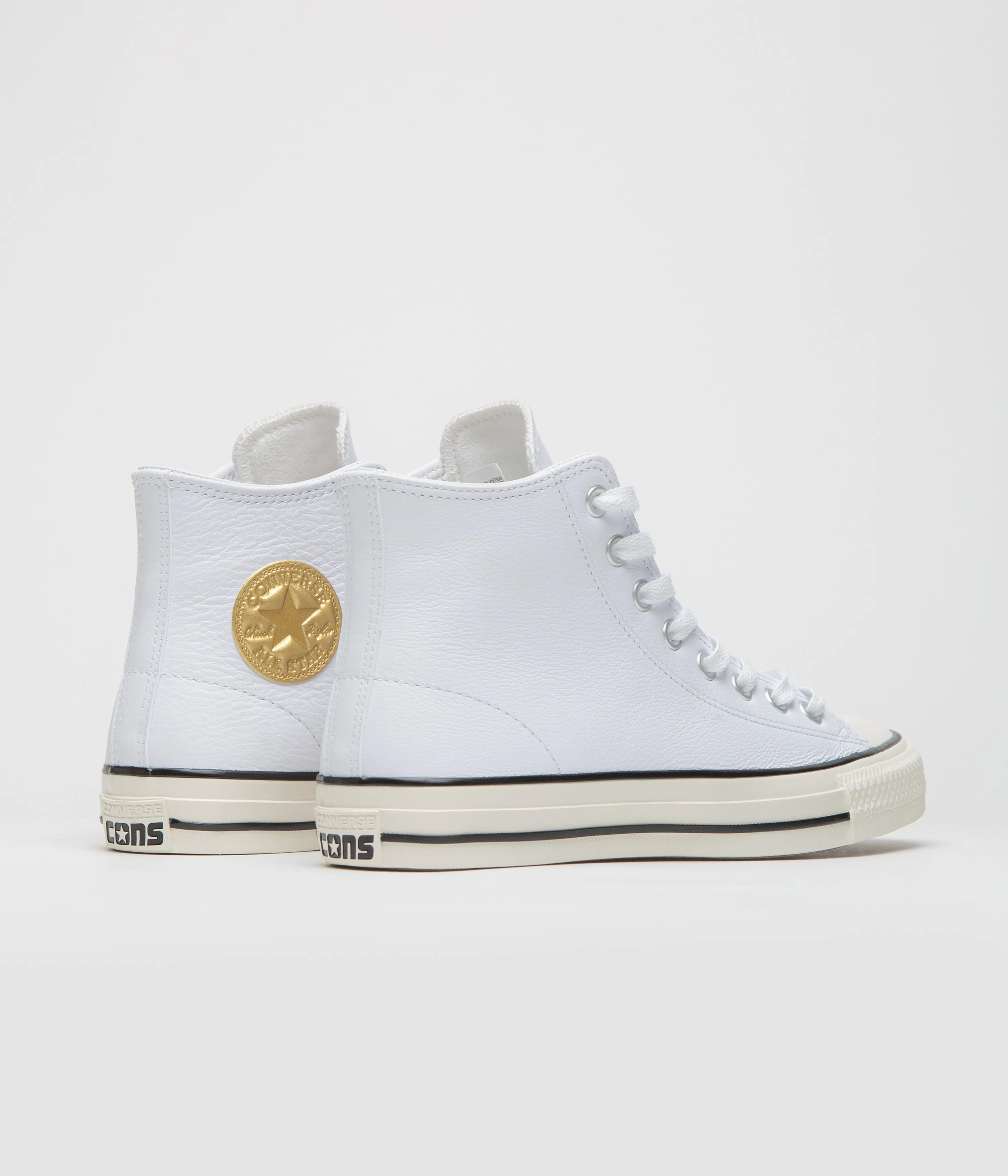 Converse CTAS Pro Hi Shoes - White / Gold / Egret Nike Dunk Low Retro Casual Shoes