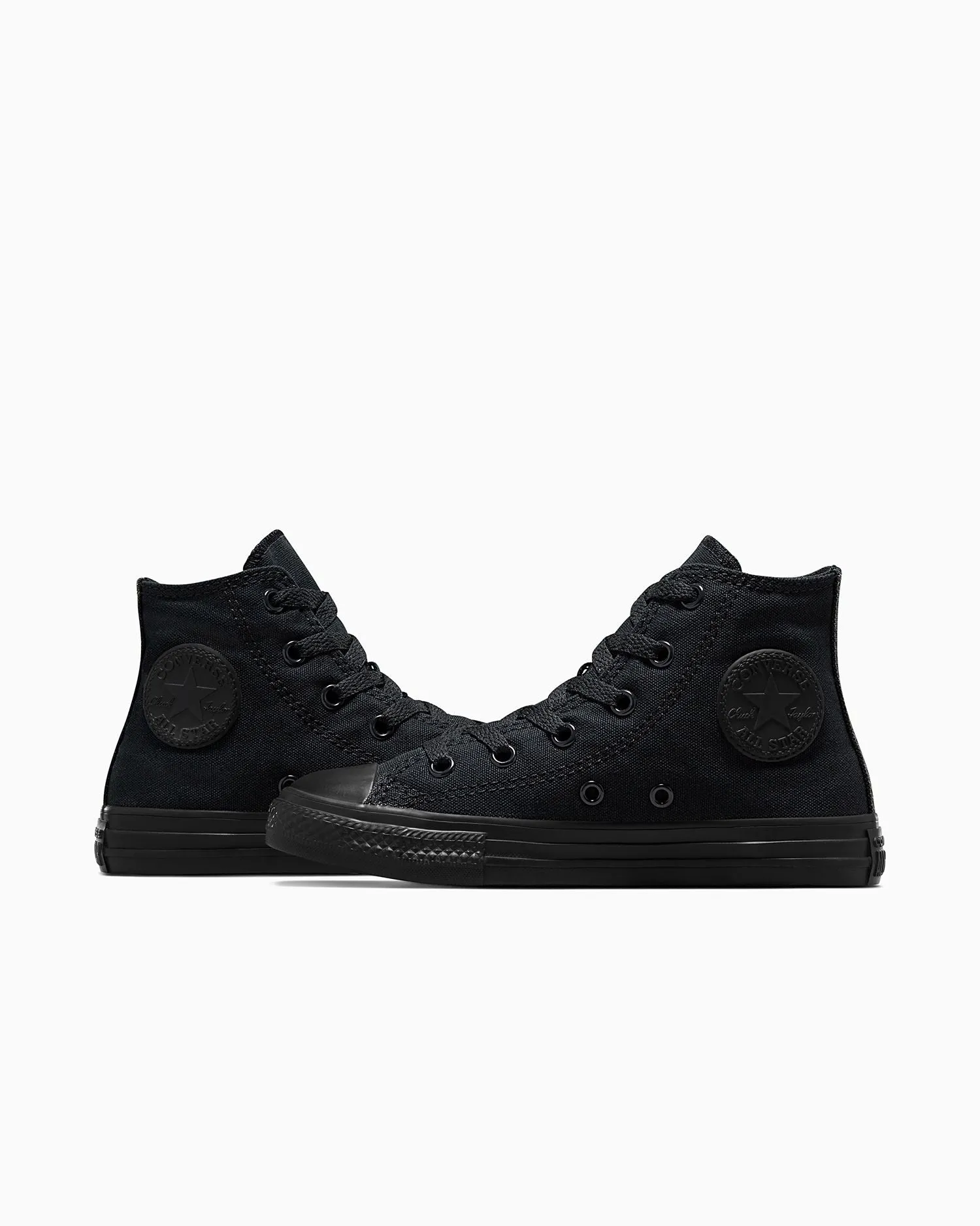 World Balance Casual Shoes Converse Kids All Star High Top Triple Black Shoe