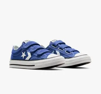 Converse Kid's Star Player Strap Teal Sneaker Shoes Extra Wide Width Casual Shoes