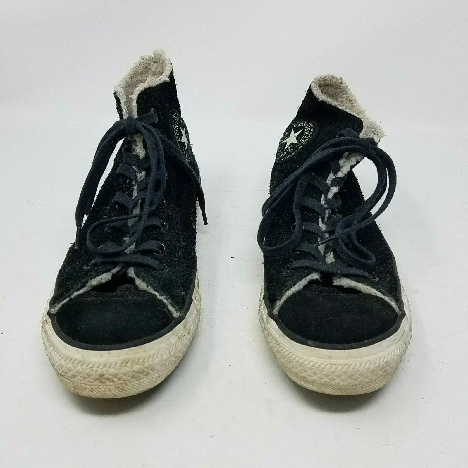 Converse Leather Shearling All Star Chuck Taylor Hi Tops Sneakers Shoes Womens 8 Originals Ozmillen Casual Shoes