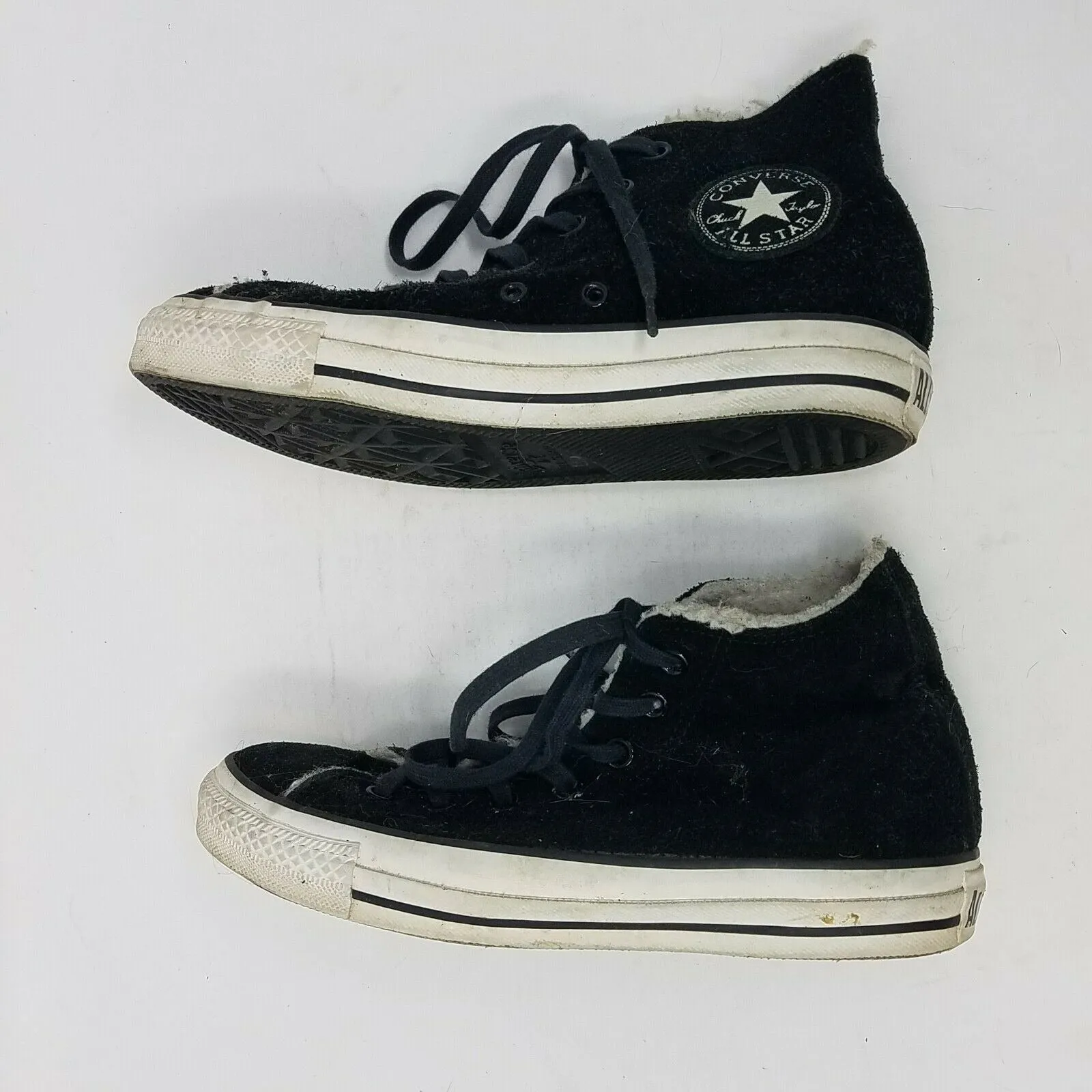 Converse Leather Shearling All Star Chuck Taylor Hi Tops Sneakers Shoes Womens 8 Casual Shoes Style
