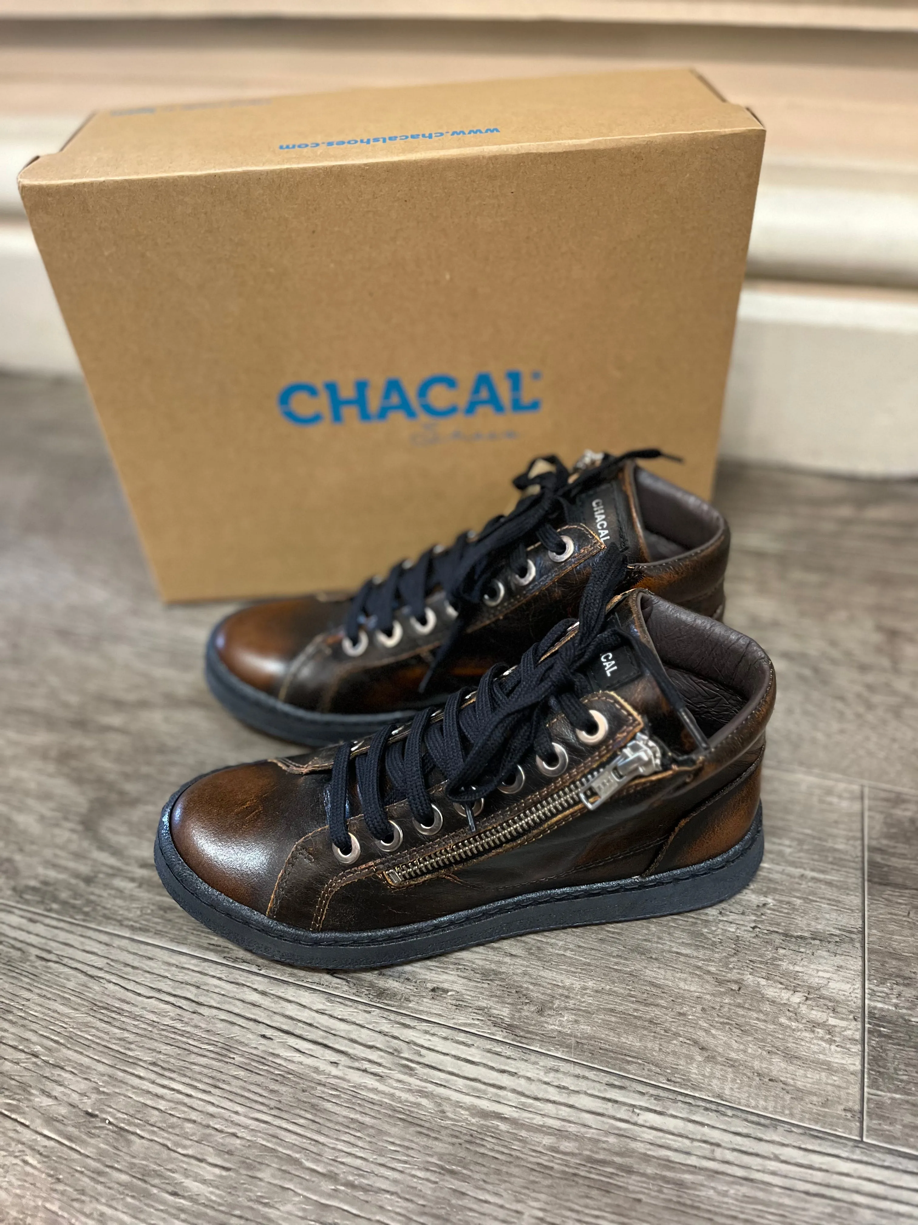 Chacal 5706-N Century Ocre Brown High Top Lace Up Shoes Unisex Casual Shoes Mesh