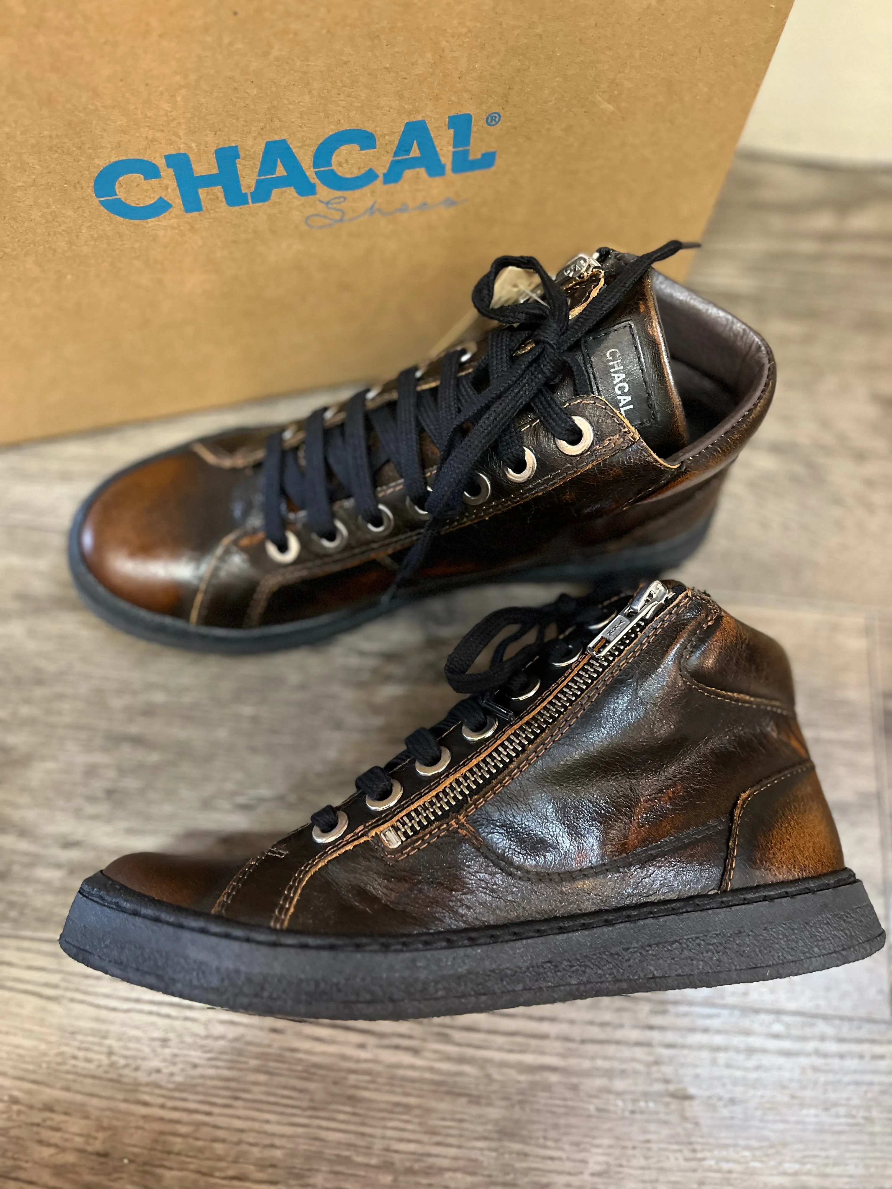 Chacal 5706-N Century Ocre Brown High Top Lace Up Shoes Jordan Retro 1 Mid Se Craft Casual Shoes