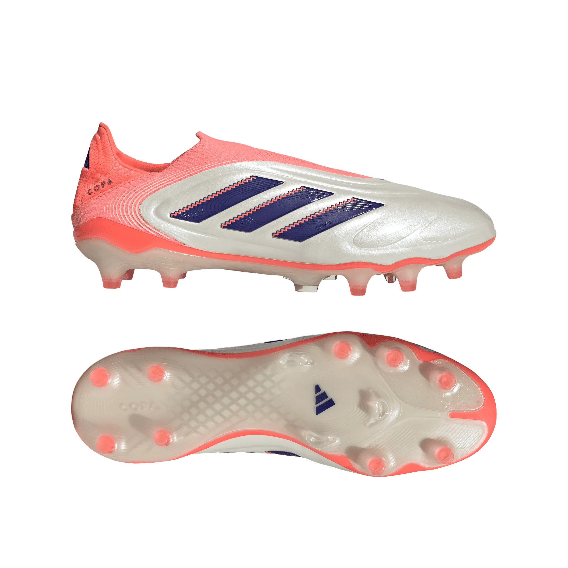 Best Soccer Cleats For Wet Grass Copa Pure 3 Elite Laceless FG - Coral Blaze Pack (JS0650)