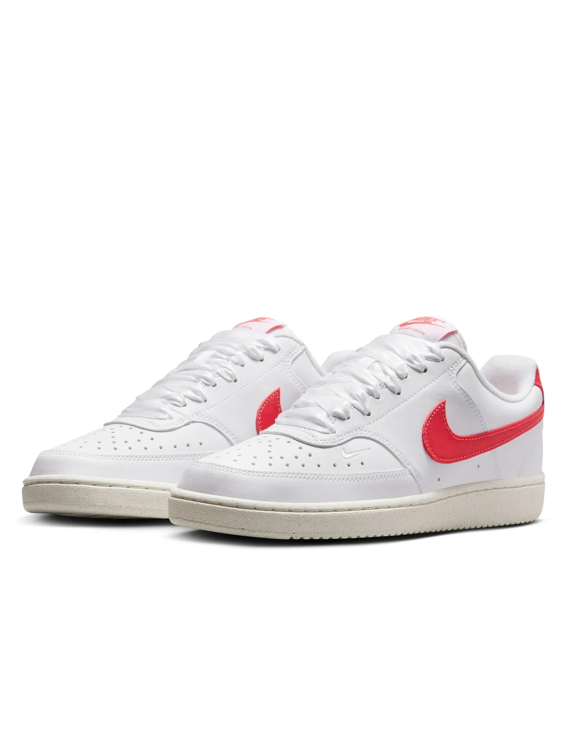 Nike Shoes Gym Court Vision Low Next Nature Shoes - White/Magic Ember/Sail