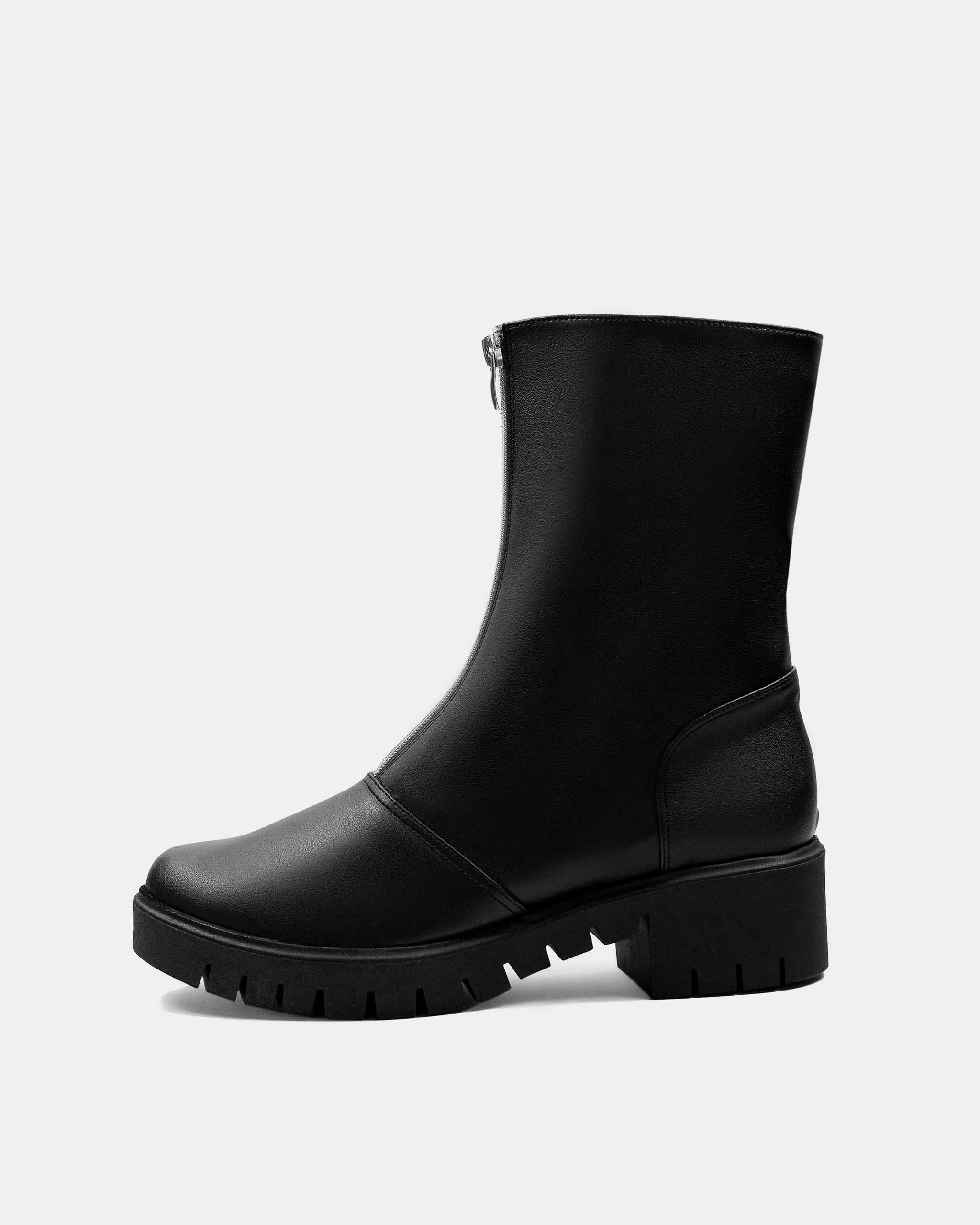 Winter Boots Wide Cyber Boots Black cactus leather ankle boots