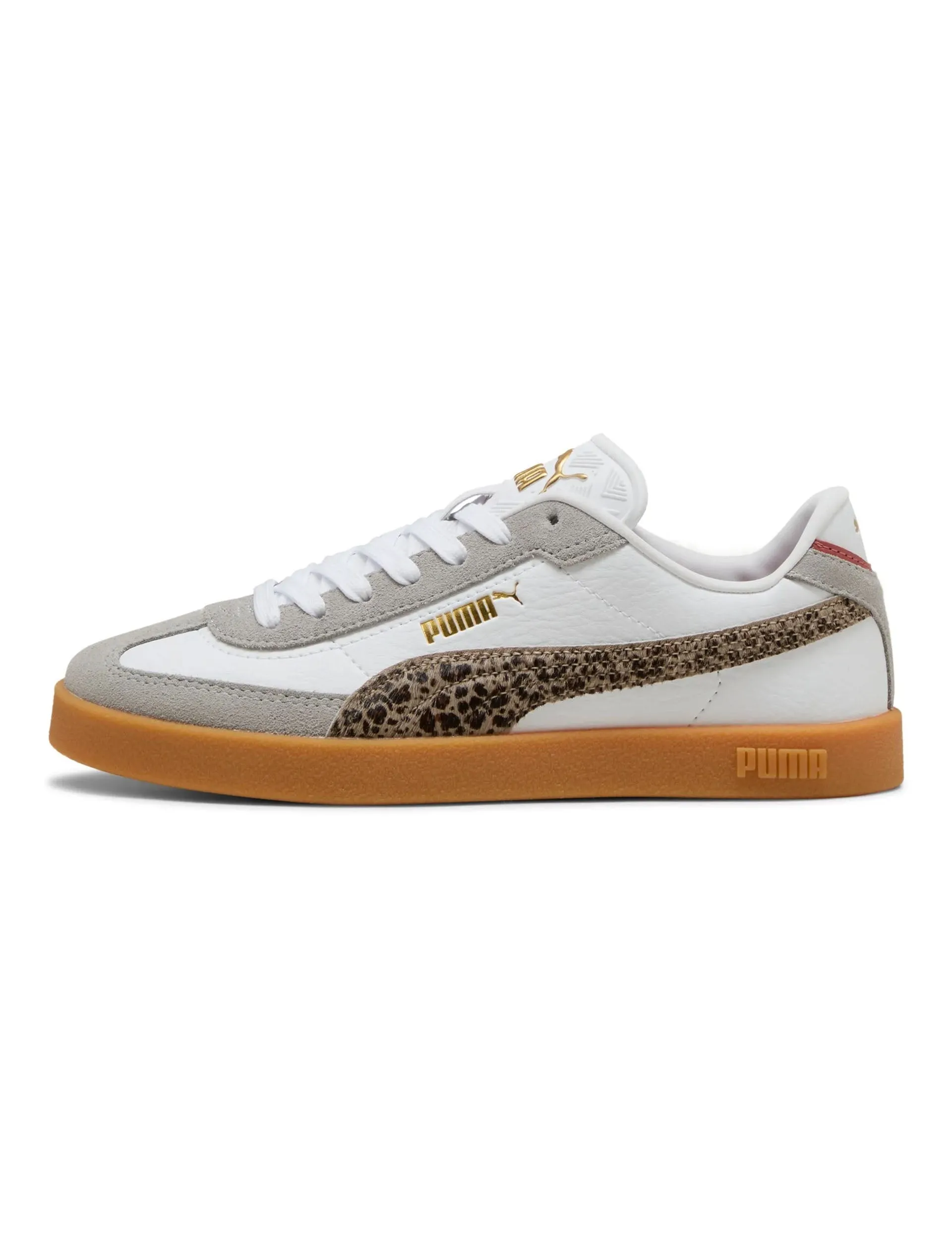 Puma Shoes Big Laces Club II Era Animal Flair Sneakers - White/Dusky Grey/Grey Echo
