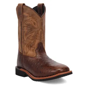 Shops That Sell Boots Dan Post Kids Unisex Jet Chocolate/Brown Leather Cowboy Boots