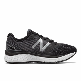 Best New Balance Shoes Walking 860v9 - Black with Laser Blue - Kids
